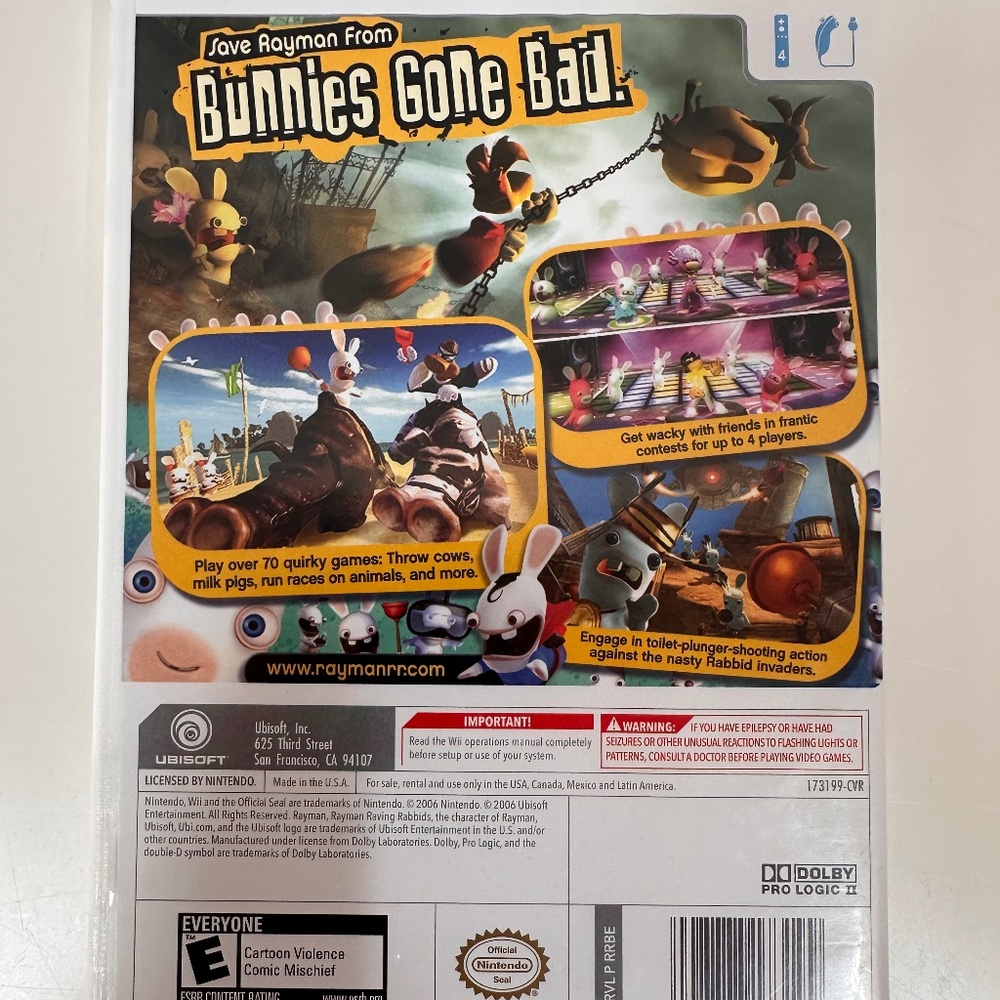 Rayman Raving Rabbids Game for Nintendo Wii - Picture 4 of 10